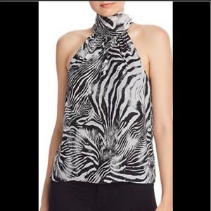NWT RAMY BROOK,LLC Lori Zibra Print Silk Top